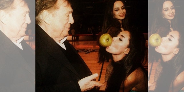 Sterling and Stiviano with an unknown woman in the background. (Photo: via Instagram)