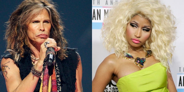 Steven Tyler, left, addressed Nicki Minaj, right, telling her he is not racist.