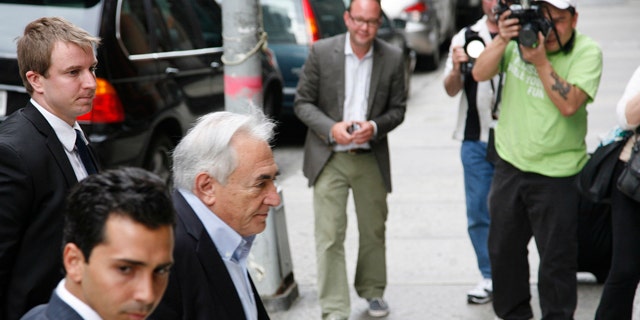 July 2: Doninique Strauss-Kahn returns to his house in the Tribeca section of downtown Manhattan.