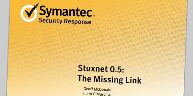 Feb. 26, 2013: The cover of a Symantec report detailing the earliest known incidence of the Stuxnet worm, a cyberweapon built for Internet war.