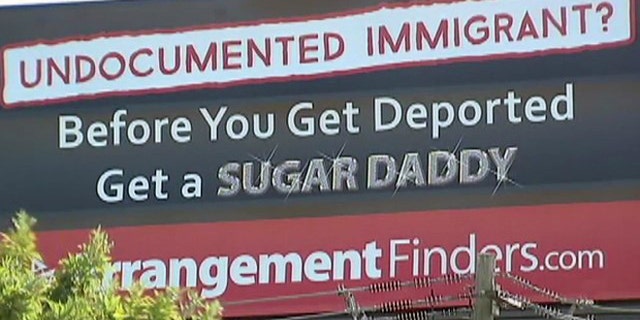 The controversial Arrangement Finders billboard in Austin, Texas. (Photo: Fox 7 Austin)