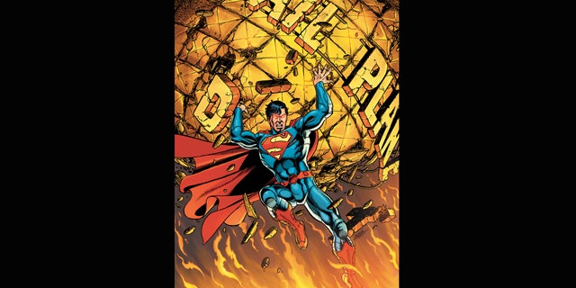 FILE - In this comic book image released by DC Comics, the cover of "Superman" No. 1, is shown from last years "New 52" relaunch.