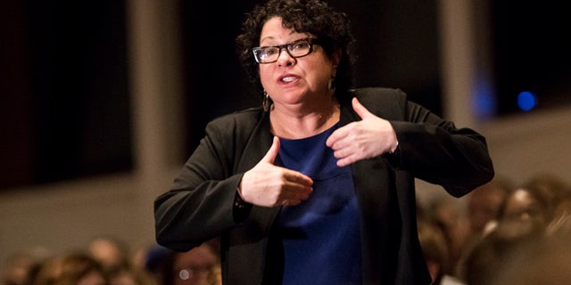 Supreme Court Justice Sonia Sotomayor on Monday, Oct. 17, 2016, in Minneapolis.