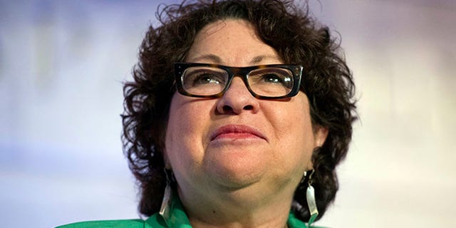 FILE - In this June 1, 2016, file photo, Supreme Court Justice Sonia Sotomayor speaks at the Smithsonian Museum of American History in Washington. Sotomayor said Nov. 15, that Americans "can't afford to despair" in the wake of Donald Trump's election as president. Speaking to an audience at a Capitol Hill cultural center, Sotomayor said the nation can't afford for a president to fail, but stressed that "every person has an obligation both to continue being heard and to continue doing the right thing." (AP Photo/Cliff Owen. File)