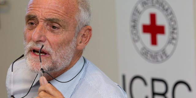 September 6: Jakob Kellenberger, President of the International Committee of the Red Cross (ICRC), talks to the media about his visit to Syria and talks with Syrian president Bashar al-Assad, during a press conference at the ICRC headquarters in Geneva, Switzerland.