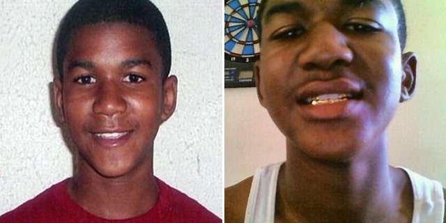Trayvon Martin is seen, left, in a photo handed out by his family and widely circulated by the news media. Another photo, right, shows an apparently older Martin reportedly taken from his Twitter page.