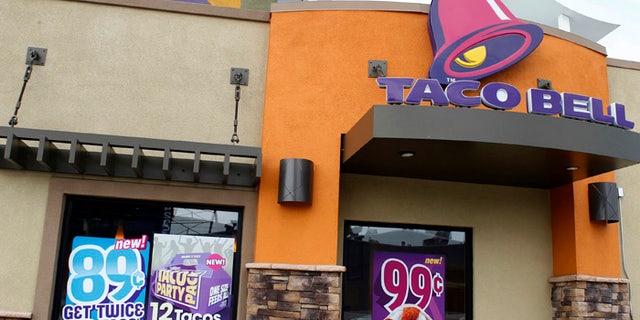 A Taco Bell restaurant is pictured in Burbank, California.