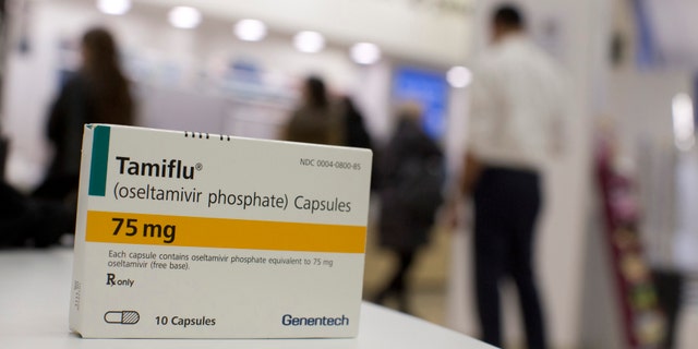A box of Tamiflu is pictured at a Duane Reade pharmacy in New York.