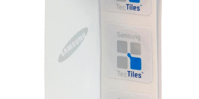 June 15, 2012: This undated image provided by Samsung on shows TecTiles stickers for use with certain near field communications-enabled mobile phones.