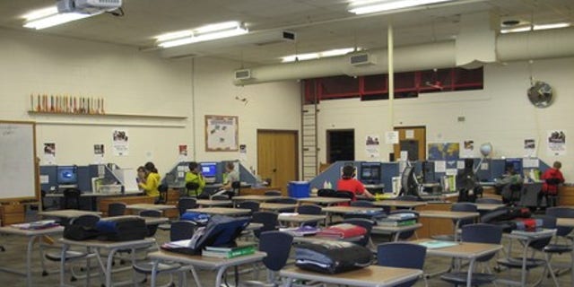 A career and technical education classroom at Royster Middle School in Chanute, Kansas. (Credit: Royster Middle School)