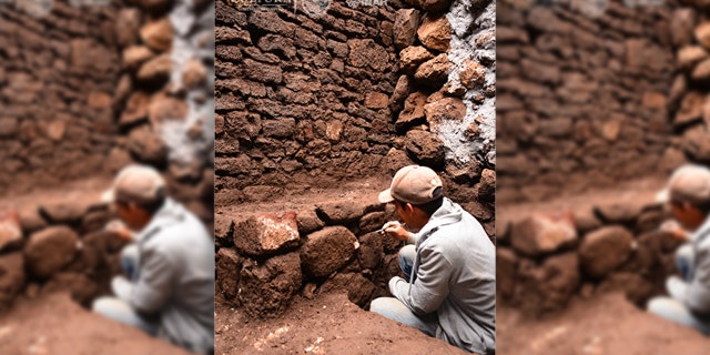 The ancient temple nestled inside an Aztec-era pyramid.