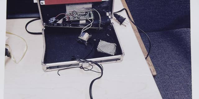 This photo provided by the Irving Police Department shows the homemade clock that Ahmed Mohamed brought to school, Wednesday, Sept.16, 2015, in Irving. Police detained the 14-year-old Muslim boy after a teacher at MacArthur High School decided that the homemade clock he brought to class looked like a bomb, according to school and police officials. The family of Ahmed Mohamed said the boy was suspended for three days from the school in the Dallas suburb. (Irving Police via AP)