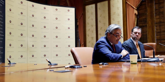 UT System Chancellor Francisco Cigarroa during a news conference Feb. 10, 2014, in Austin, Texas.
