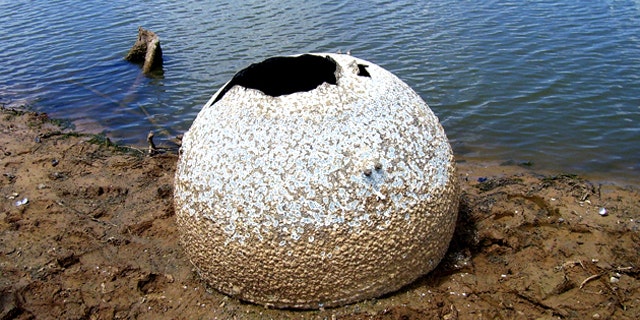 Aug. 1, 2011: Police say low water levels at Lake Nacogdoches in Texas have led to recovery of a container-like object that could be from space shuttle Columbia.