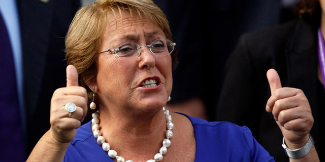 President Michelle Bachelet in Santiago, Chile, Monday, March 10, 2014.