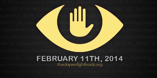 Feb. 11, 2014: Over 5,000 Web sites are joining in a protest called The Day We Fight Back. Participants are posting banners in support and encouraging people to contact their government representatives to support legislation that would curb government spying.