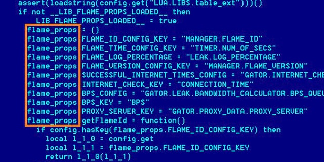 May 28, 2012: A screenshot from researchers at Kaspersky Labs shows the code behind Flame, called "the most sophisticated cyber weapon yet unleashed."