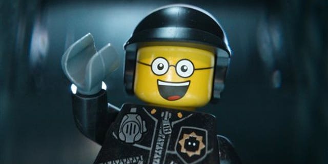 This image released by Warner Bros. Pictures shows the character Bad Cop/Good Cop, voiced by Liam Neeson, in a scene from "The Lego Movie." (AP Photo/Warner Bros. Pictures, file)