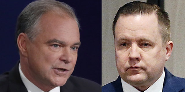 Democratic Sen. Tim Kaine (left) and Republican Corey Stewart (right). A Senate race between Hillary Clinton’s running mate and a candidate characterized as the Donald Trump of Virginia could likely garner massive national attention.