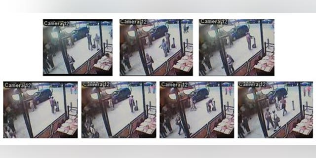 FILE: In this combination of images taken from video released by the New York City Police Department on Sunday, May 2, 2010, a chronological sequence of frames from top left to bottom right show a man, center right, removing a dark shirt in an alleyway in New York around the time that a car began to smoke in Times Square, leading to the discovery of car bomb Saturday night.