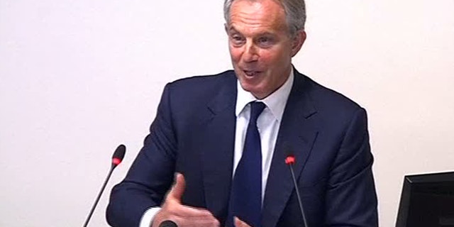 May 28, 2012: Former British Prime Minister between 1997 and 2007 Tony Blair is grilled on his relationship with the press and Rupert Murdoch at an inquiry into media ethics in central London.