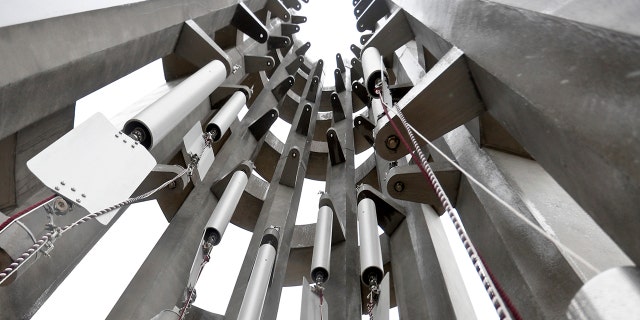 "The Tower of Voices" monument honors the fallen 40 passengers and crew of Flight 93.