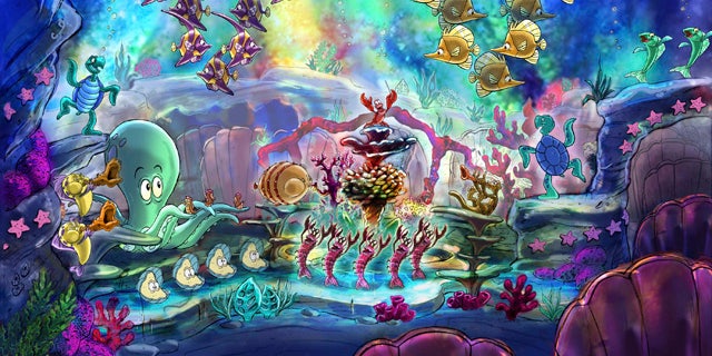 This artist rendering courtesy of Disney shows part of the undersea world from Disney's new attraction, The Little Mermaid: Ariel's Undersea Adventure. The new attraction will debut at Disney California Adventure park in 2011. (AP Photo/Disney)