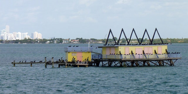 Nov. 11, 2012: One of the seven Stiltsville homes near Miami, Fla.