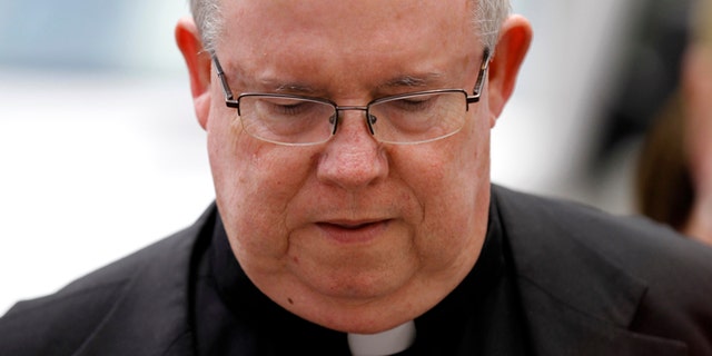 June 22, 2012: Monsignor William Lynn walks to the Criminal Justice Center before a scheduled verdict reading, in Philadelphia.