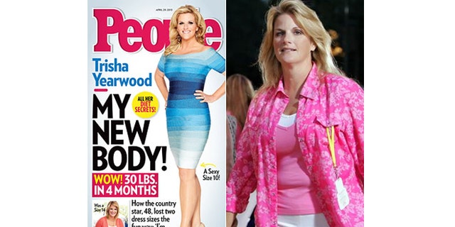 Trisha Yearwood on the cover of People magazine, left, and in 2005, right.