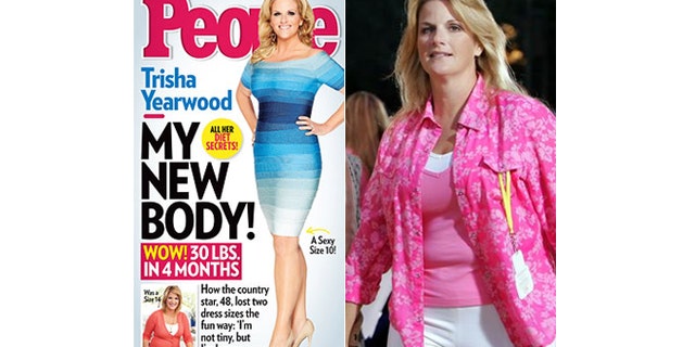 Trisha Yearwood on the cover of People magazine, left, and in 2005, right.