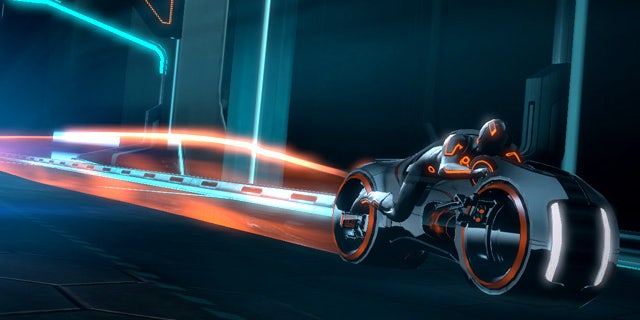 A screenshot from the Tron: Legacy videogame