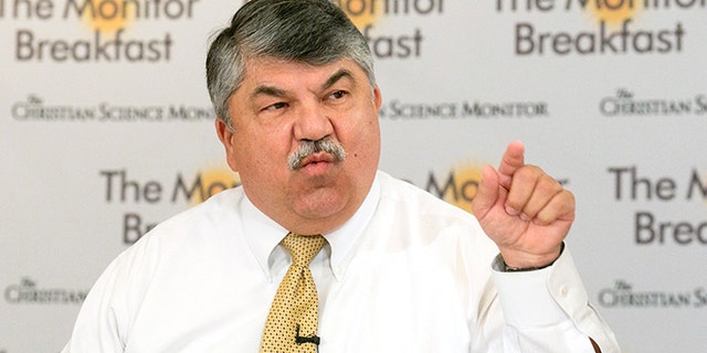 Sept. 1, 2015: AFL-CIO President Richard Trumka speaks at a Christian Science Monitor press conference in Washington, D.C.