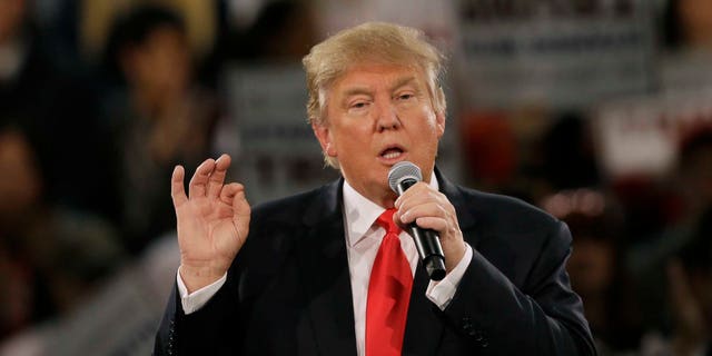 In this Dec. 11, 2015, photo, Republican presidential candidate Donald Trump speaks during a campaign rally in Des Moines, Iowa. Thereâs no legal or historical precedent for closing U.S. borders to the worldâs 1.6 billion Muslims, but neither is there any Supreme Court case that clearly prevents a president or Congress from doing so. Legal experts are divided over how the high court would react to Trumpâs call for a temporary halt to Muslims entering the United States. (AP Photo/Charlie Neibergall)