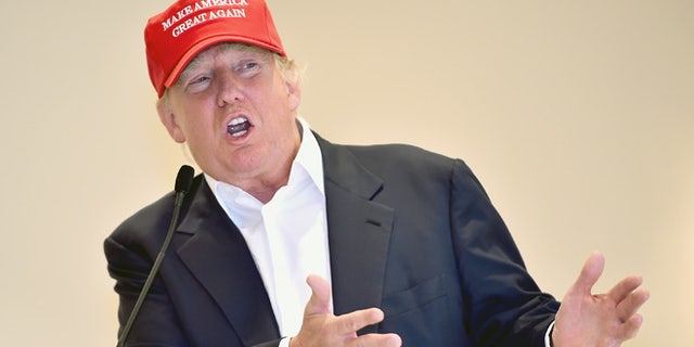 Donald Trump visits his Scottish golf course Turnberry on July 30, 2015 in Ayr, Scotland.