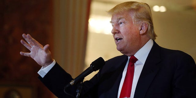 NEW YORK, NY - MAY 31: Republican presidential candidate Donald Trump speaks at a news conference at Trump Tower where he addressed issues about the money he pledged to donate to veterans groups following a skipped a debate in January before the Iowa caucuses on May 31, 2016 in New York City. Trump had previously said he had raised $6 million at the nationally broadcast fund-raiser he attended instead of the debate and that he would donate it all to veterans groups. (Photo by Spencer Platt/Getty Images)