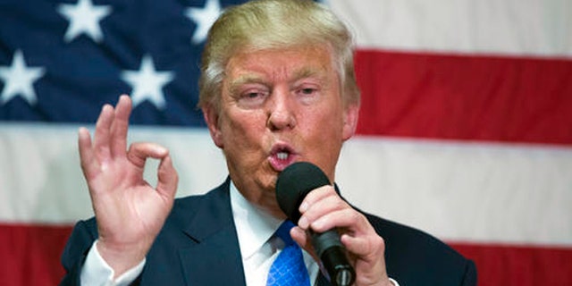 In this Oct. 6, 2016, photo, Republican presidential candidate Donald Trump speaks during a town hall in Sandown, N.H. Trump made a series of lewd and sexually charged comments about women as he waited to make a cameo appearance on a soap opera in 2005. The Republican presidential nominee issued a rare apology Friday, if anyone was offended. (AP Photo/ Evan Vucci)