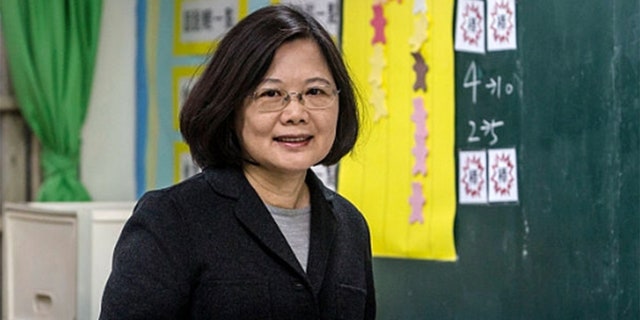 Taiwan's President Tsai Ing-wen, pictured, said that no one can "obliterate" her country's existence.
