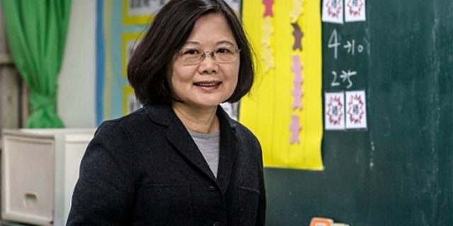 Taiwan's President Tsai Ing-wen, pictured, said that no one can "obliterate" her country's existence.