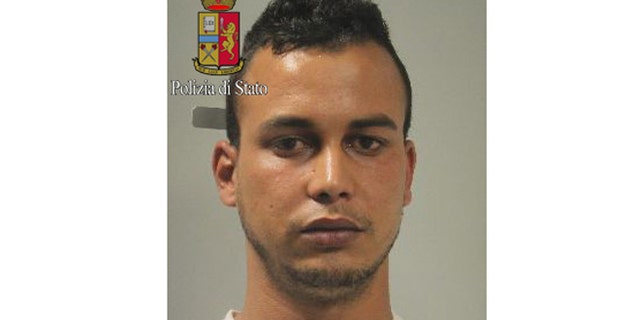 This photo released by Italian Police on May 20, 2015, shows Touil Abdelmajid, who was arrested Tuesday evening May 19 at the home of his mother in Gaggiano, near Milan.