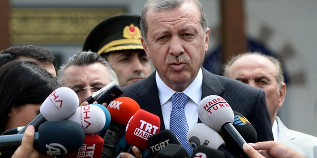 July 24, 2015 - Turkish President Recep Tayyip Erdogan at a mosque in Istanbul, Turkey. In a major tactical shift, Turkish warplanes struck ISIS targets Friday across the border in Syria, Turkish officials announced.