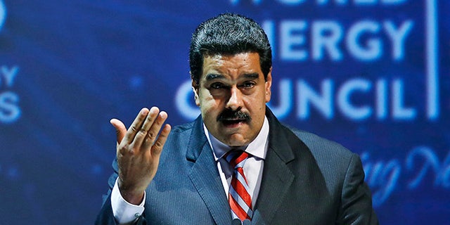 Venezuela's President Nicolas Maduro at the World Energy Congress, in Istanbul, Oct. 10, 2016.