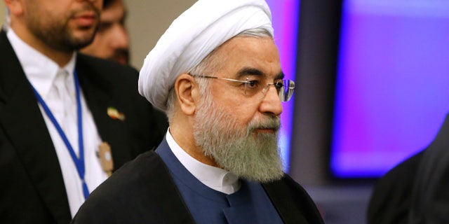 Sept. 28, 2015 - Iran's President Hassan Rouhani arrives for the 70th session of the UN General Assembly at U.N. headquarters.