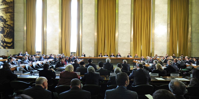 A photo from last year's UN Conference on Disarmament held in Geneva, Switzerland.
