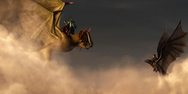 FILE - This file image released by DreamWorks Animation shows a scene from "How To Train Your Dragon 2." The DreamWorks sequel How to Train Your Dragon 2 topped the 42nd Annie Awards, taking best feature at the annual honors for animation, Saturday, Jan. 31, 2015, on the UCLA campus in Los Angeles. How to Train Your Dragon won five awards in all. It also took best director for Dean DeBlois, as well as prizes for feature character design, storyboarding and music. (AP Photo/DreamWorks Animation, File)