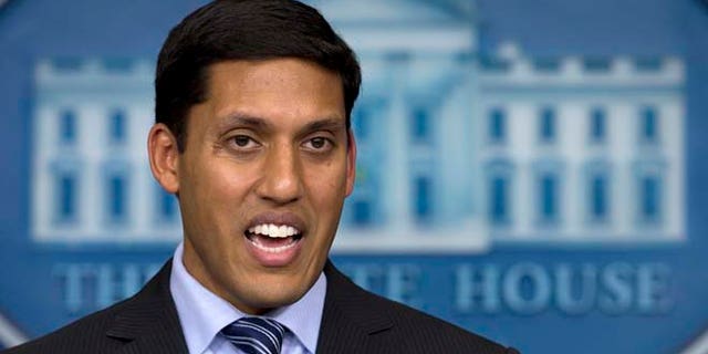 In this Oct. 3, 2014 file photo, Administrator for the U.S. Agency for International Development (USAID) Raj Shah speaks in the James S. Brady Press Briefing Room in White House in Washington.