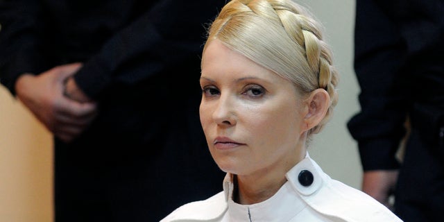 June 29, 2011: In this file photo, former Ukrainian Prime Minister Yulia Tymoshenko appears during a trial hearing at the Pecherskiy District Court in Kiev, Ukraine.