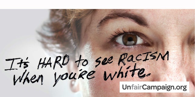 A billboard from the Un-Fair campaign started in the city of Duluth, Minnesota.
