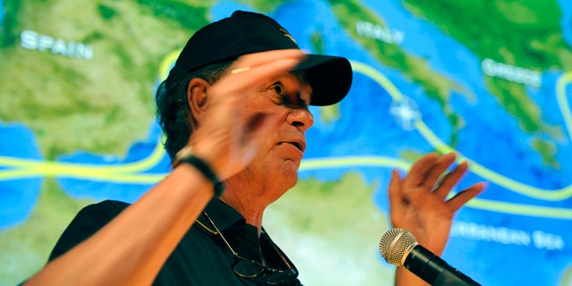 July 28, 2011: Dr. Robert Ballard, president of the Sea Research Foundation at the Mystic Aquarium Institute for Exploration, announces details about his next expedition at the Nautilus Live Theater at the Mystic Aquarium Institute of Exploration, in Mystic, Conn.