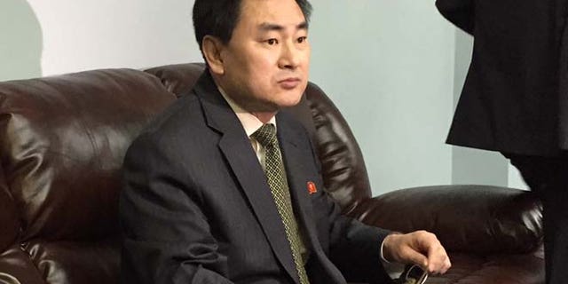 April 8, 2015: North Koreas deputy permanent representative to the United Nations, An Myong Hun, waits to speak to reporters at North Koreas U.N. mission in New York.